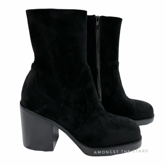 Jeffrey Campbell Maxen Black Suede Booties - Picture 4 of 9